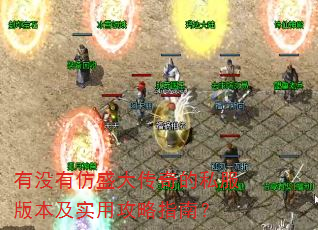 有没有仿盛大传奇的私服版本及实用攻略指南? 有没有仿盛大传奇的私服版本及实用攻略指南?